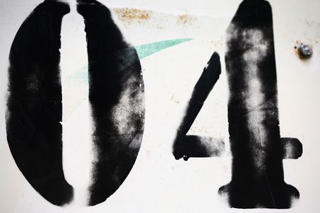 Numbers on the wallの写真素材