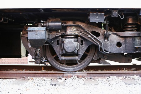 Wheels of trainの写真素材
