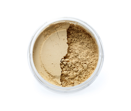 Face powder isolated on Whiteの写真素材
