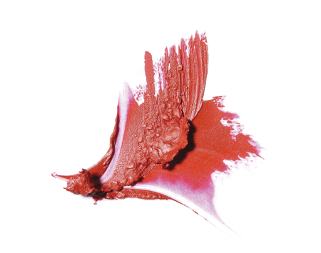 Lipstick smears isolated on whiteの写真素材