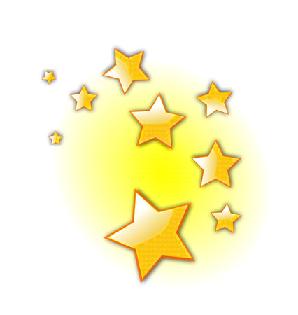 Illustration of stars on a white background. Eps 10 vector file.の写真素材