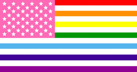Flag of USA in the colors of the national flag of the United Statesのイラスト素材