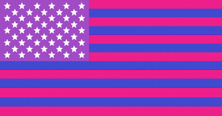Flag of the United States of America (USA). Vector illustration.のイラスト素材