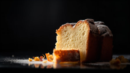 Close-Up Photography of a slice of pound cakeの素材