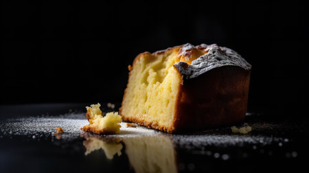 Close-Up Photography of a slice of pound cakeの素材