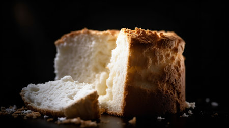 Close-Up Photography of a slice of Angel Food cakeの素材