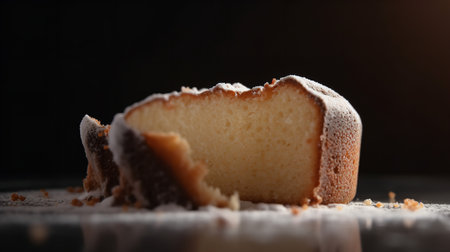Close-Up Photography of a slice of pound cakeの素材