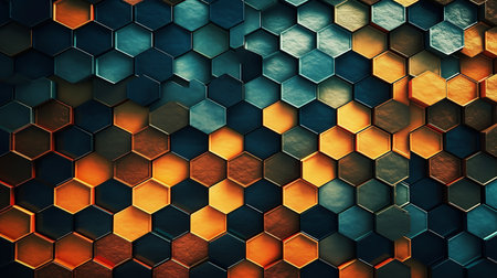 This image shows a geometric hexagon honeycomb pattern.の素材