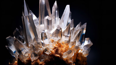 This image shows a striking texture of quartz crystal.の素材