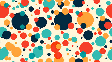 This image shows a retro polka dot pattern exuding fashion nostalgia.の素材