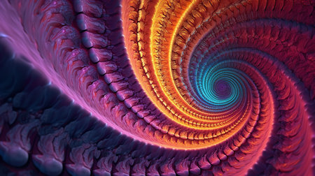 This image shows a mesmerizing spiral fractal pattern.の素材