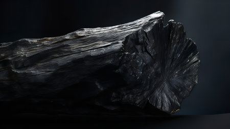 This image shows a raw texture of obsidian stone.の素材