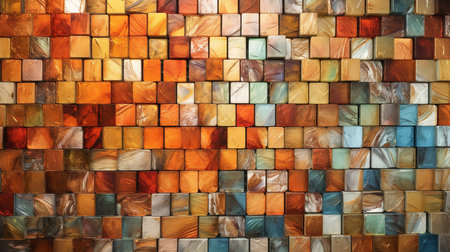 This image shows a transparent glass mosaic pattern.の素材