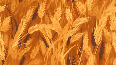 This image shows a gentle texture of a sunlit wheat field.の素材