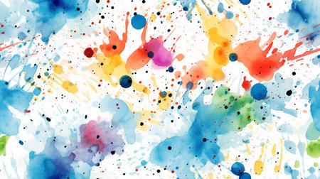 This image shows an energetic pattern of watercolor splashes.の素材