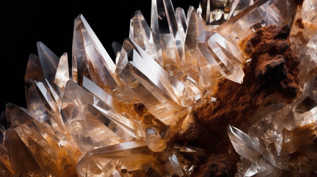 This image shows a striking texture of quartz crystal.の素材