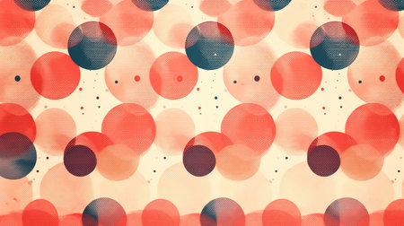 This image shows a vintage polka dot pattern.の素材