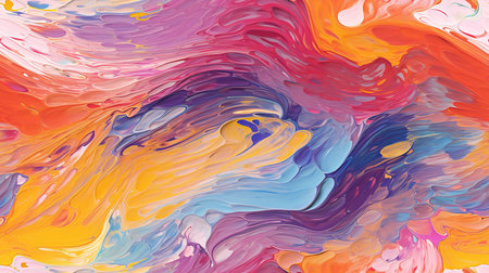 This image shows an abstract pattern of acrylic paint texture.の素材