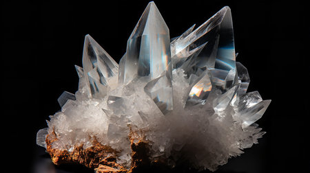 This image shows a striking texture of quartz crystal.の素材