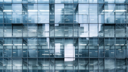 This image shows an architectural grid pattern of a modern glass facade.の素材
