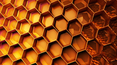 This image shows an organic honeycomb pattern structure.の素材