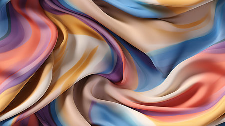 This image shows the elegant flow of smooth silk fabric.の素材