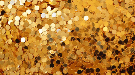 This image shows the glittering sparkle of gold sequin.の素材