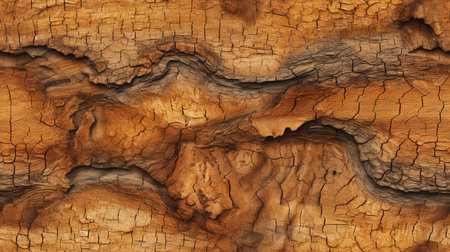 This image shows the organic surface texture of rough tree bark.の素材