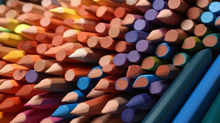 This image shows a diverse texture of colorful pencils.の素材