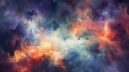 This image shows a cosmic starfield texture.の素材