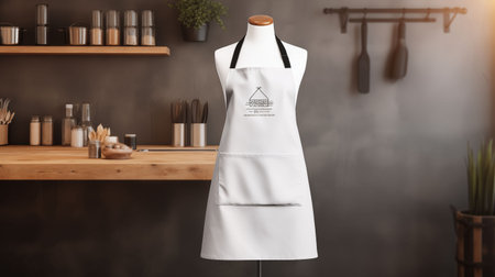 Home Kitchen Customized Apron Design Mockup - AI Generatedの素材