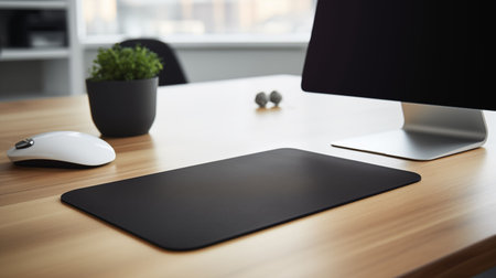 Office Custom Mouse Pad Design Mockup - AI Generatedの素材