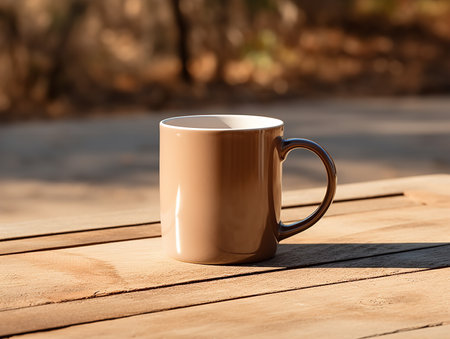 Stylish Ceramic Mug Mockup for Branding - AI Generatedの素材
