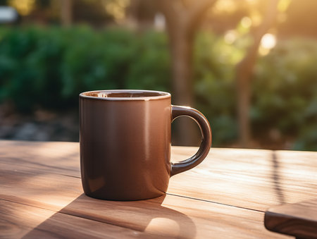 Stylish Ceramic Mug Mockup for Branding - AI Generatedの素材