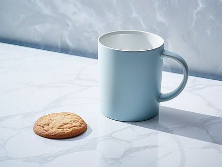 Stylish Ceramic Mug Mockup for Branding - AI Generatedの素材