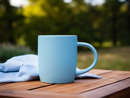 Stylish Ceramic Mug Mockup for Branding - AI Generatedの素材