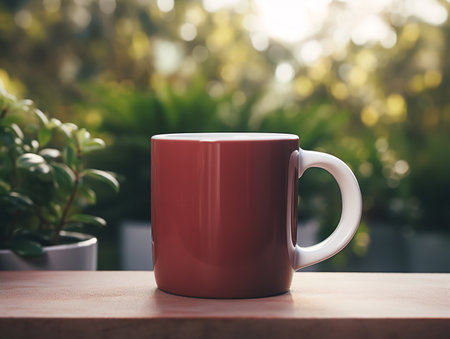 Stylish Ceramic Mug Mockup for Branding - AI Generatedの素材