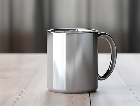 Stylish Ceramic Mug Mockup for Branding - AI Generatedの素材