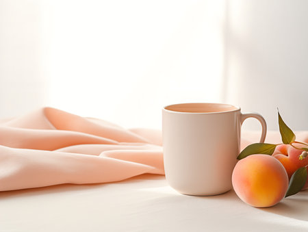 Stylish Ceramic Mug Mockup for Branding - AI Generatedの素材