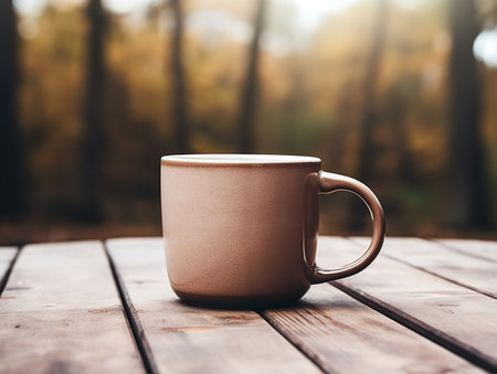 Stylish Ceramic Mug Mockup for Branding - AI Generatedの素材