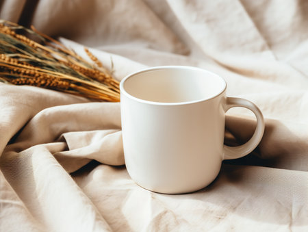 Stylish Ceramic Mug Mockup for Branding - AI Generatedの素材