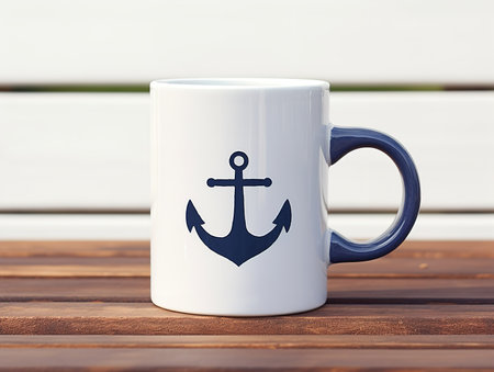 Stylish Ceramic Mug Mockup for Branding - AI Generatedの素材