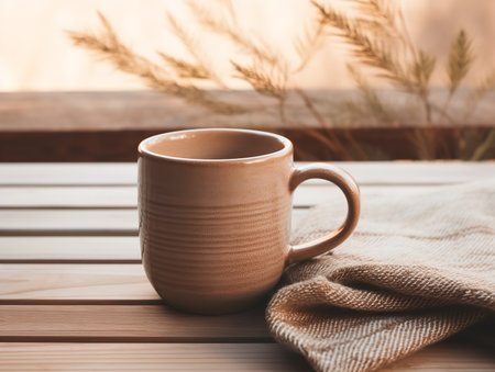 Stylish Ceramic Mug Mockup for Branding - AI Generatedの素材
