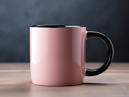 Stylish Ceramic Mug Mockup for Branding - AI Generatedの素材