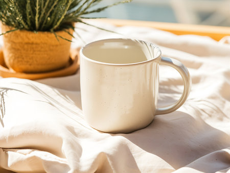 Stylish Ceramic Mug Mockup for Branding - AI Generatedの素材