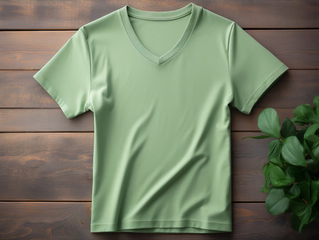 Trendy T-Shirt Design Mockup for Apparel - AI Generatedの素材