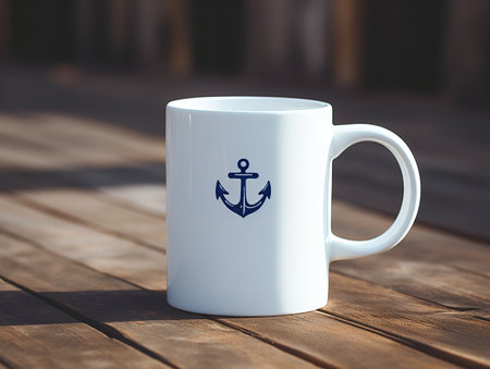 Stylish Ceramic Mug Mockup for Branding - AI Generatedの素材