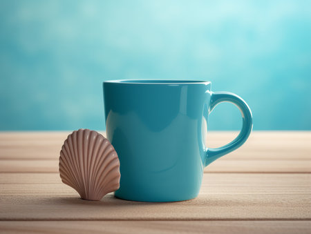 Stylish Ceramic Mug Mockup for Branding - AI Generatedの素材