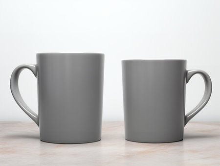 Stylish Ceramic Mug Mockup for Branding - AI Generatedの素材
