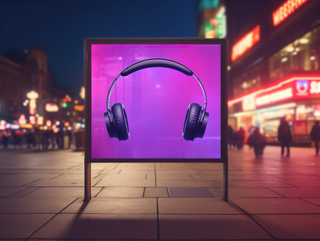 Outdoor Billboard Advertising Mockup - AI Generatedの素材
